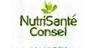 Logo NutriSanté Conseil, feuille verte et lettrage élégant