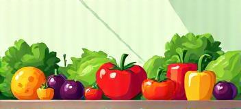 Illustration saine : légumes frais, mode de vie équilibré