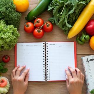 Planification de repas équilibrés : nutritionniste créant des menus variés